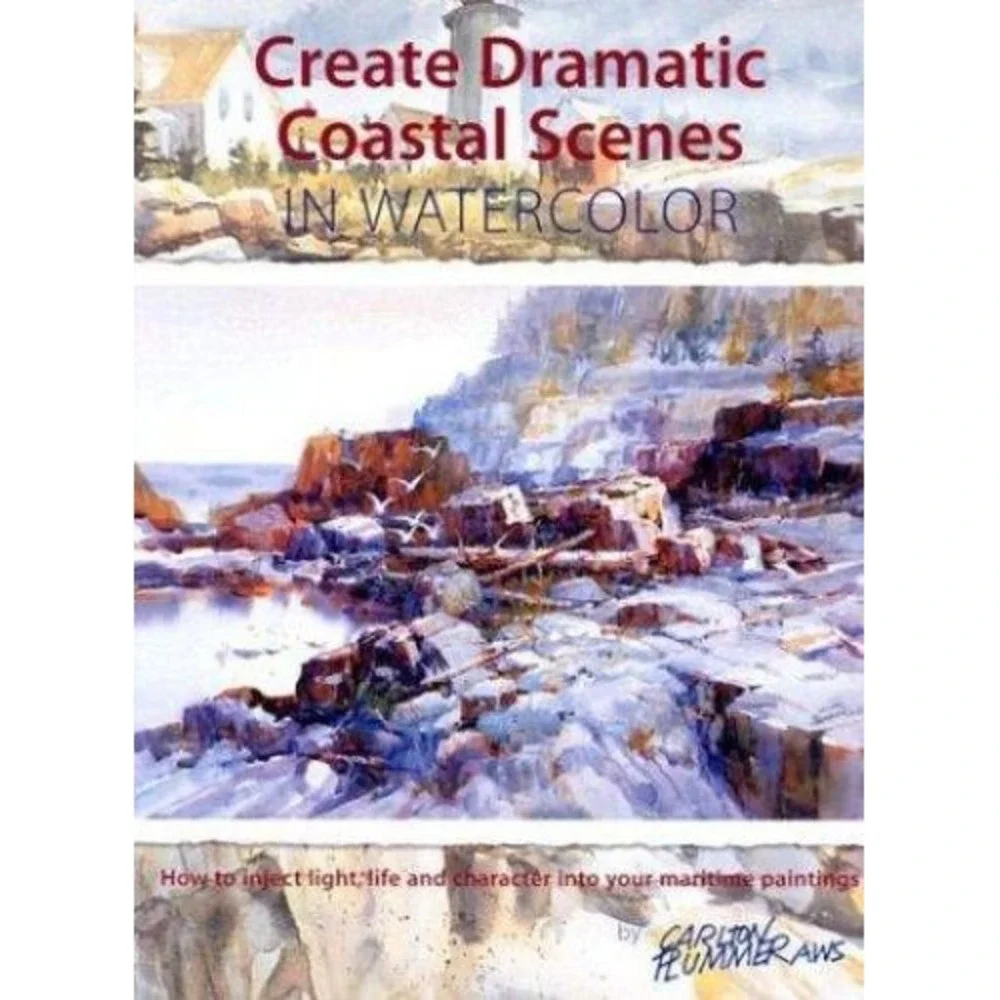 Create Dramatic Coastal Scenes in Watercolor Art Painting Book Carlton Plummer